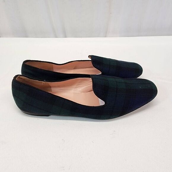 J Crew Women’s Tartan Plaid Smoking Loafers Flats Size 8.5 AA - Picture 5 of 11